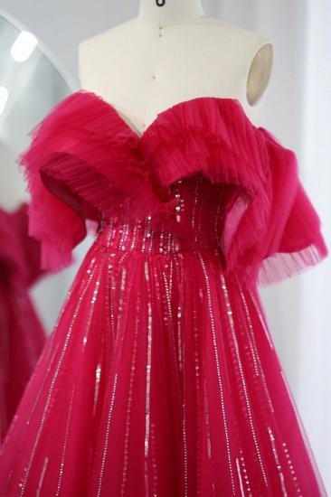Fuchsia evening dresses long glitter | Prom dresses evening wear online_3