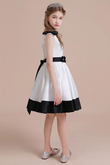 Summer Knee Length Flower Girl Dress | Sleeveless Satin Little Girls Pegeant Dress Online_6