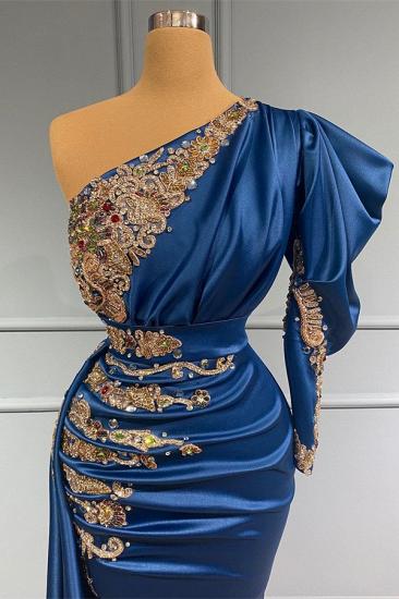 Elegante Abendkleider Blau | Abendkleider lang glitzern_2