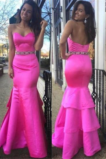 Layered Beautiful Fuchsia Beadings Prom Dress 2022 Sweetheart Evening Dress