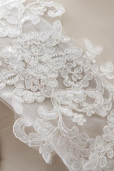 AURORA | Prinzessin V-Ausschnitt Tüll Elegantes Brautkleid mit Spitze_9