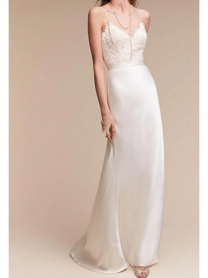 Formal Plus Size Sheath Wedding Dresses V-Neck Satin Cap Sleeve Bridal Gowns with Sweep Train