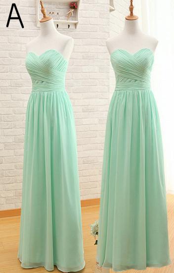 Light Green Ruffles Chiffon Long Bridesmaid Dress Cheap Diverse Popular Dresses for Women_1