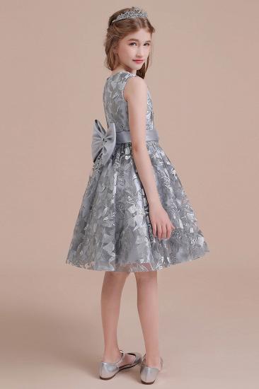 Spring A-line Tulle Flower Girl Dress | Bow Sleeveless Little Girls Pegeant Dress Online_9