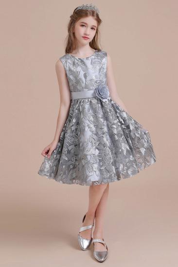 Spring A-line Tulle Flower Girl Dress | Bow Sleeveless Little Girls Pegeant Dress Online_8