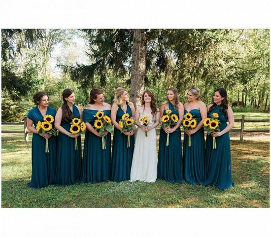 Blaugrünes Infinity-Brautjungfernkleid in   53 Farben
