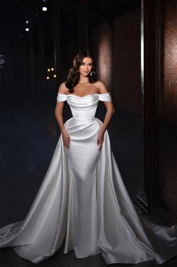 Einfache Brautkleider aus Satin | Brautkleider A-Linie