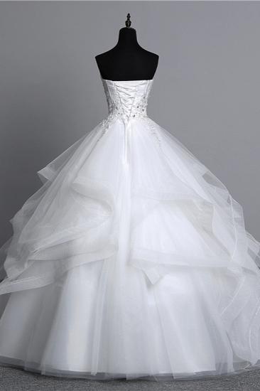 TsClothzone Gorgeous Strapless Tulle Layers Wedding Dress Appliques Beadings Bridal Gowns Online_3