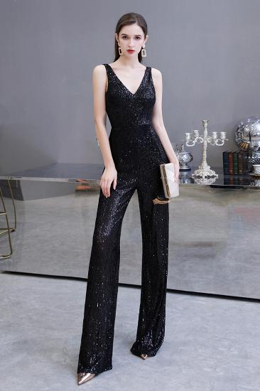 Sexy Shining V-neck Silver Sequin Sleeveless Prom Jumpsuit_14