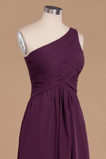 Elegant Ruffles One Shoulder Prom Dresses | A-Line Sleeveless Evening Dresses_5