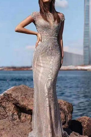 Luxury Mermaid Halter Rhinestones Prom Dress with Tassel | Sparkle Formal Evening Dresses_17