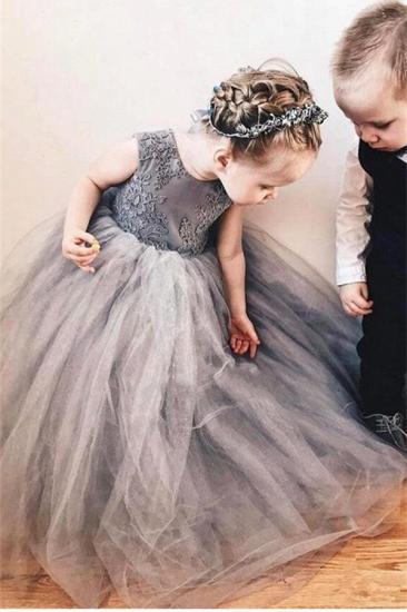 Cute Tulle Flower Girl Dress Cheap | 2022 Lace Bowknot Girls Pageant Dresses Lovely_3