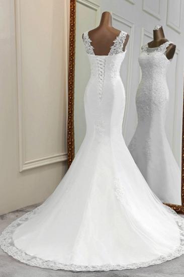 TsClothzone Stunning Jewel Sleeveless White Brautkleider White Mermaid Beadings Brautkleider_3