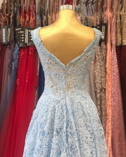 Stunning Sleeveless A-line Sky Blue Evening Maxi Dress_5