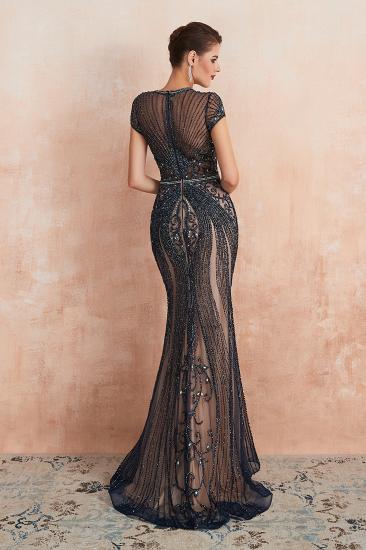 Chloe | Luxus Dark Navy Cap Sleeve Schlüsselloch Sparkle Prom Kleid Online, schöne Champange Kleider für die Abendgesellschaft_20