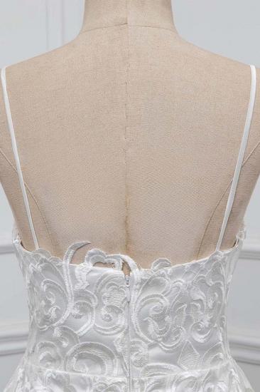 TsClothzone Boho Spaghetti Straps V-Neck Appliques Wedding Dresses White Sleeveless Bridal Gowns On Sale_6