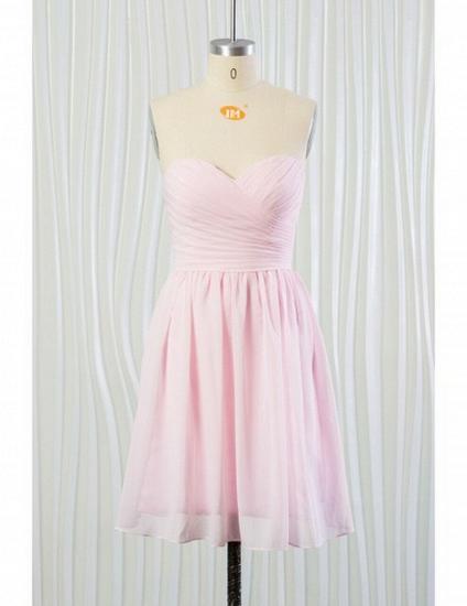 Short Chiffon Blush Pink Beach Bridesmaid Dress