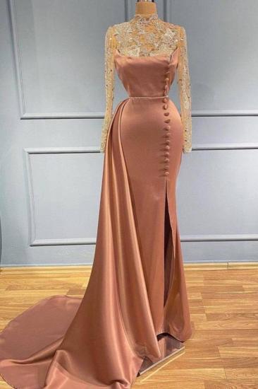 Beautiful Long Lace Sleeve Mermaid Evening Dress | Sleeve Prom Dress_1