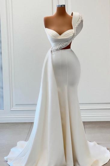 Elegant evening dresses with glitter | Prom dresses long white_1