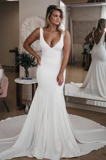 Schlichtes Brautkleid Meerjungfrau | Hochzeitskleider Günstig Online Kaufen_1