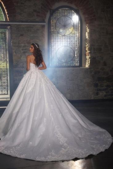 Beautiful Wedding Dresses A Line | Satin wedding dresses with lace_3