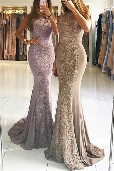 Elegant Sleeveless Lace Evening Dresses Cheap | 2022 Sexy Mermaid Prom Dresses
