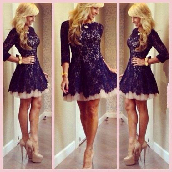 New Arrival Cocktail Dresses Full Lace A-line Short Mini Homecoming Dresses_2