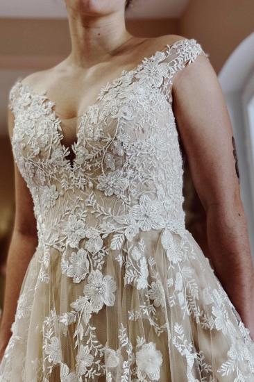 Vintage-Brautkleider aus Spitze | Eine Linie Brautkleider günstig_4