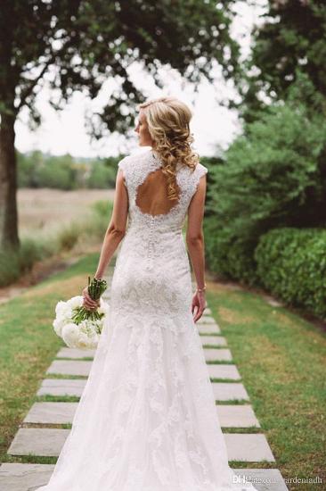 Popular 2022 Sheath Wedding Dresses Sleeveless Court Train Bridal Dress_4