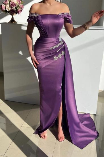 Plain purple evening dresses | Long Prom Dresses Cheap_1