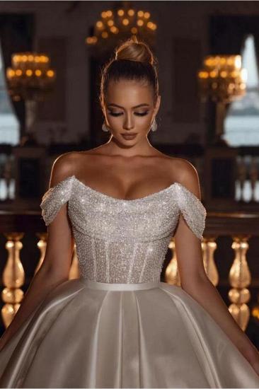 Luxus Brautkleider Prinzessin | Brautkleider aus Satin glitzern_2
