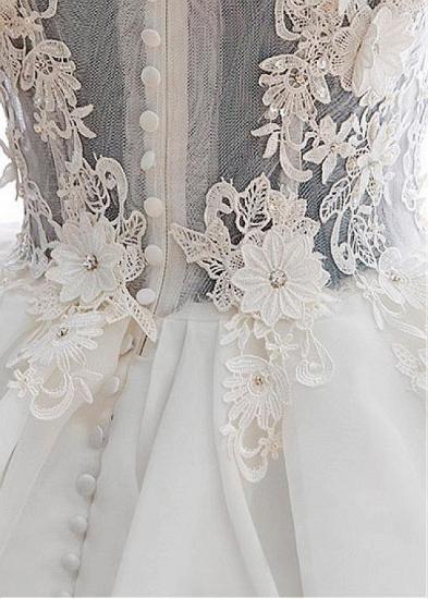 Cute Off Shoulder White Organza Mini Wedding Dress Lace Applique Custom Made Formal Short Bridal Gown_4