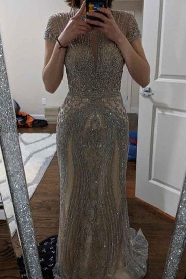 Luxury Mermaid Halter Rhinestones Prom Dress with Tassel | Sparkle Formal Evening Dresses_15