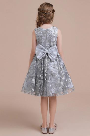Spring A-line Tulle Flower Girl Dress | Bow Sleeveless Little Girls Pegeant Dress Online_3