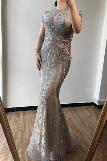 Luxury Mermaid Halter Rhinestones Prom Dress with Tassel | Sparkle Formal Evening Dresses_12