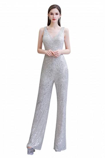 Sexy Shining V-neck Silver Sequin Sleeveless Prom Jumpsuit_26
