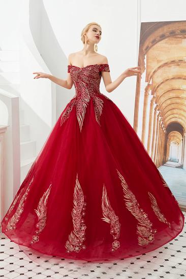 Henry | Elegant Off-the-shoulder Princess Red/Mint Prom Dress with Wing Emboirdery_4