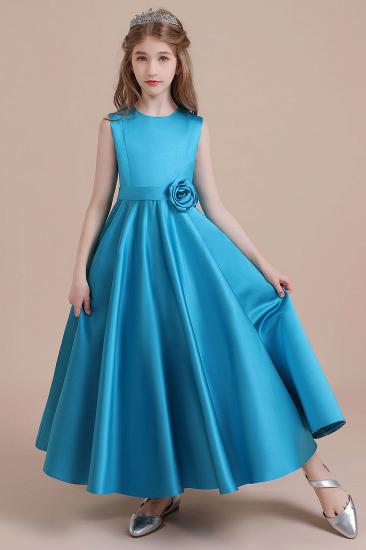 Modest Satin A-line Flower Girl Dress | Awesome Sleeveless Little Girls Pegeant Dress Online_7