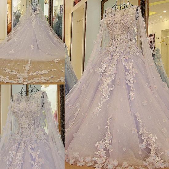 Tulle Appliques Jewel Sleeveless Quinceanera Dress_6