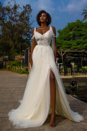 Boho wedding dresses with lace | A Line Wedding Dresses Cheap_1