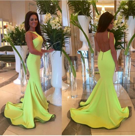 Mermaid Backless Evening Gown Court Train 2022 Popular Prom Dresses_2