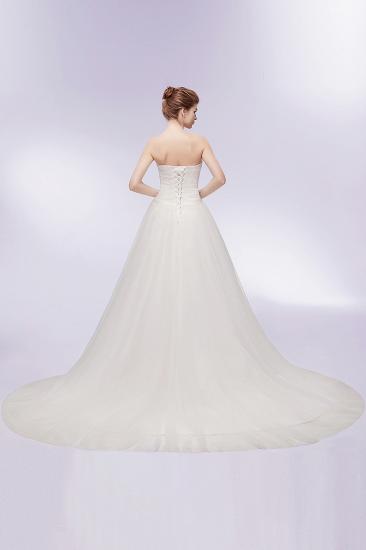 XENIA | A-line Sweetheart Strapless Tulle Wedding Dresses with Feathers_8