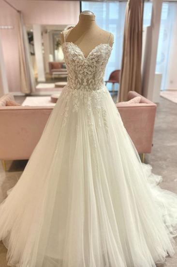 Wedding dresses a line lace | Wedding dresses heart neckline_1