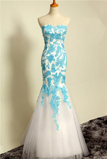 Sweetheart Applique Sexy 2022 Evening Dresses Sleeveless Lace-Up Mermaid Elegant Prom Gowns_1