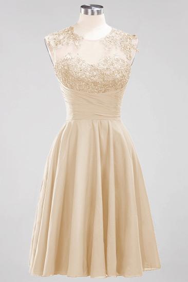 A-line Chiffon Appliques Jewel Sleeveless Knee-Length Bridesmaid Dresses with Ruffles_14