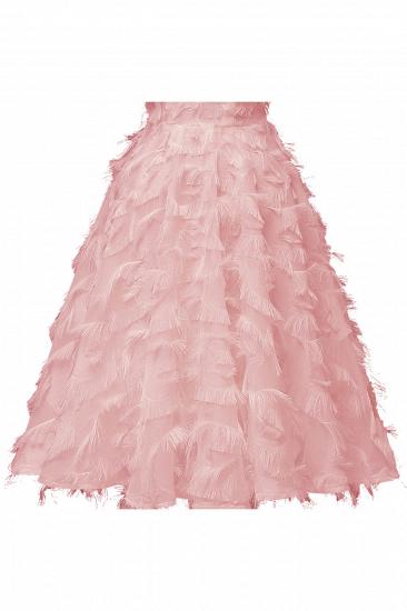 Elegant Halter Feather Princess Vintage Dresses | Retro A-line Burgundy Homecoming Dress_8