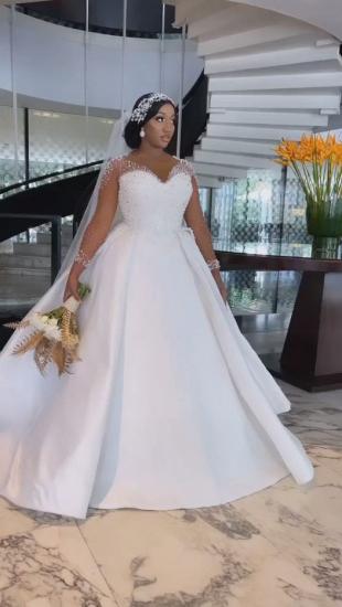 Extravagante Brautkleider Prinzessin | Brautkleider mit Ärmeln