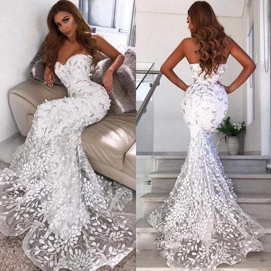 Gorgeous Mermaid Sweetheart Appliques Wedding Dresses_4
