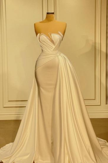 Elegante Abendkleider lang weiß | Ballkleider mit Glitzer_1