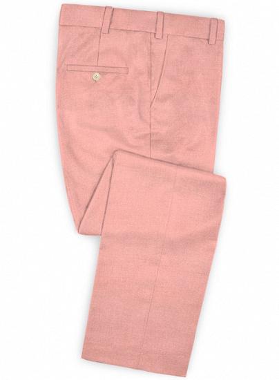 Pink wool flat collar suit | two-piece suit_3